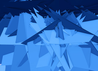 Abstract 3D background with polygons structure, chaotic and sharp