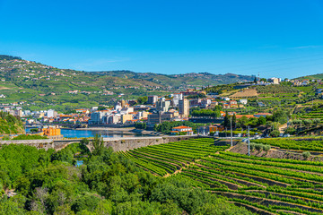 Peso da Regua town at the douro valley in Portugal