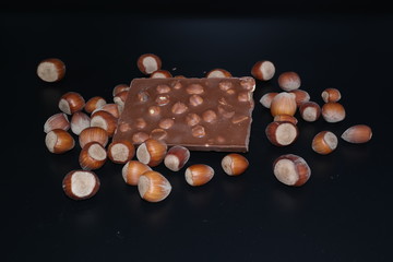 Obraz na płótnie Canvas chocolate with nuts