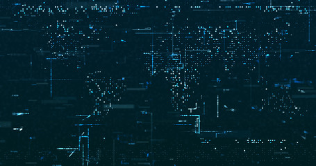 Fototapeta premium Abstract digital network data background, 3D rendering