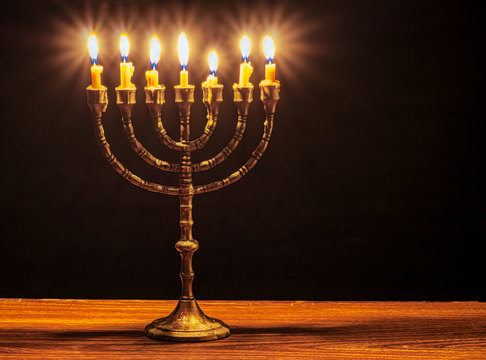 Seven candles menorah