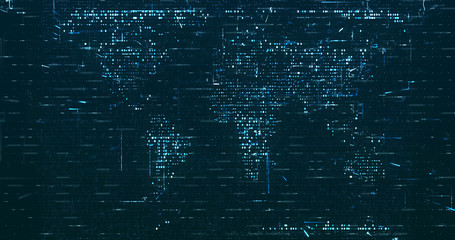 Abstract digital network data background, 3D rendering