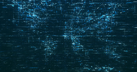 Abstract digital network data background, 3D rendering