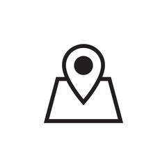 Pin map area icon vector isolated on background. Trendy location symbol. Pixel perfect. illustration EPS 10. - Vector.
