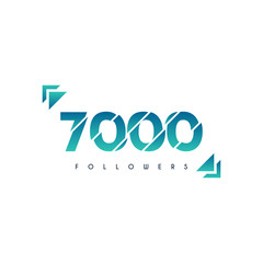 7000 Followers design