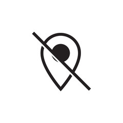 Pin map off icon vector isolated on background. Trendy location symbol. Pixel perfect. illustration EPS 10. - Vector.