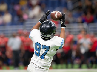 Great action photos of high school football players making amazing plays during a football game © Joe