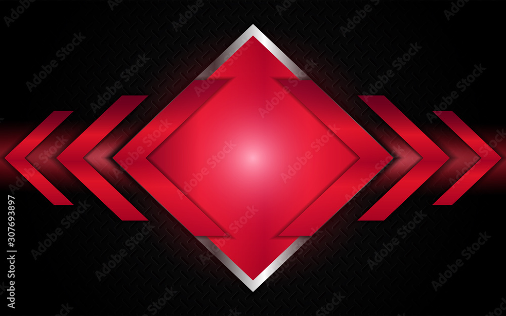 Aufkleber abstract metallic red and black frame design innovation technology concept layout background. vector