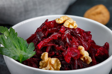 Red Beet Salad with Walnut