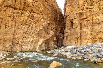 Wadi Mujib canyon. Wadi al Mujib reserve, Jordan.