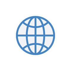 Globe vector Illustration. flat icon style.