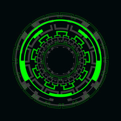 Futuristic round element for the hud interface.