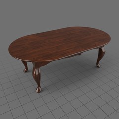 Oval coffee table