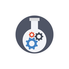  Gear Wheel vector Illustration. flat icon style.