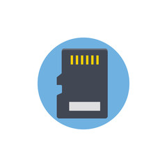  Memory Card vector Illustration. flat icon style.