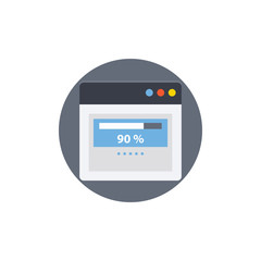 Search Engine  vector Illustration. flat icon style.