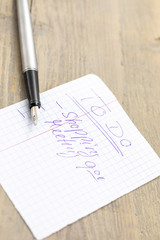 To do Letter advice and pen