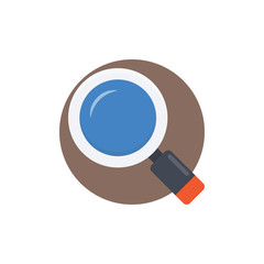  Magnifier vector Illustration. flat icon style.