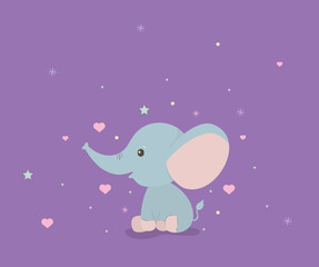 Cute elephant cartoon vector design