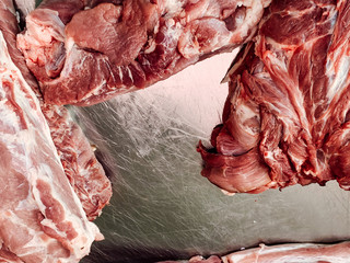 fresh pork meat for food as a background