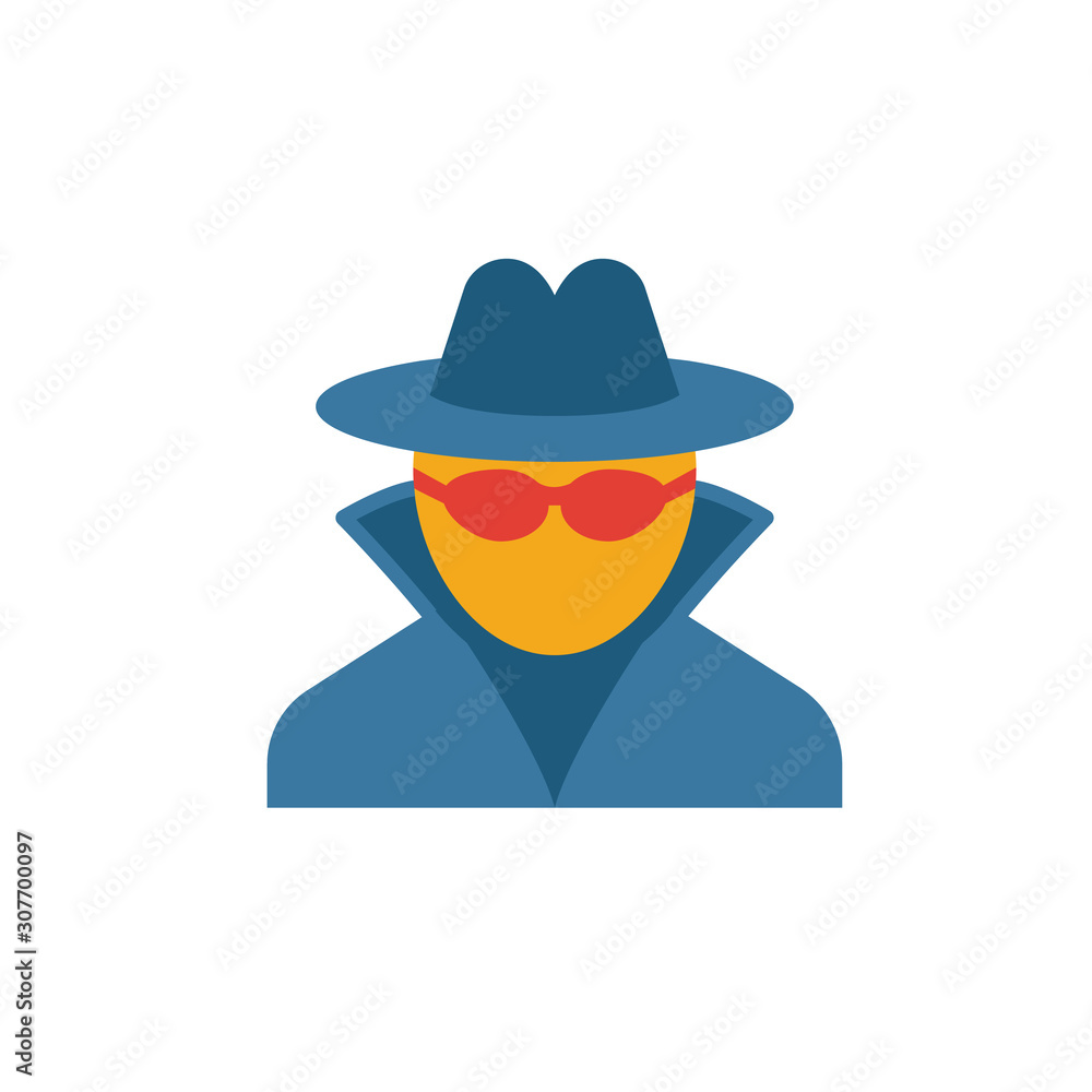 Poster spy agent icon. simple element from security icons collection. creative spy agent icon ui, ux, apps,