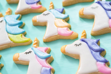 Unicorn sugar cookies