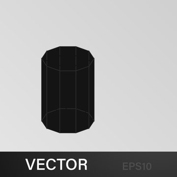 decagonal prism icon. Elements of Geometric figure icon for concept and web apps. Illustration icon for website design and development, app development