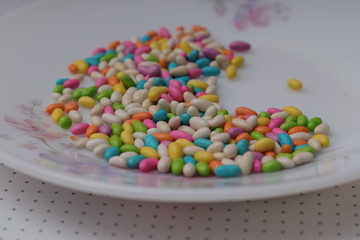 Coloured candy