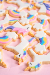 Unicorn sugar cookies