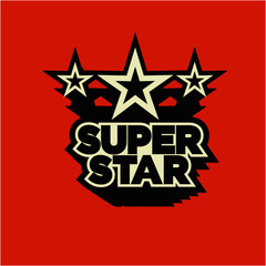 super star vector illustration