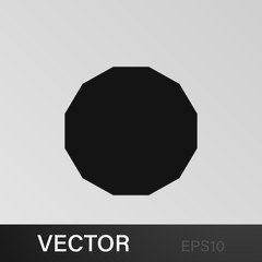dodecagon icon. Elements of Geometric figure icon for concept and web apps. Illustration icon for website design and development, app development