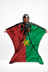 Burkina Faso flag travel.