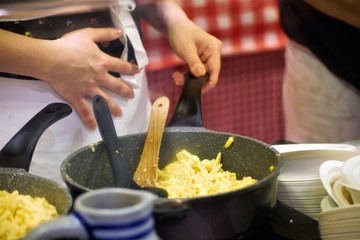 chef preparing salad
