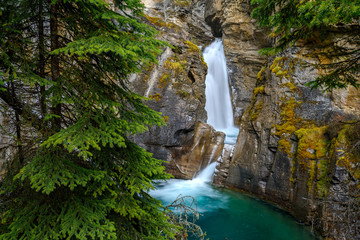 The Lower Johnston Falls in the Johnston Canyon