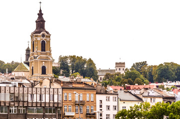 Przemysl, polish town, summer city landscape, downtown architecture, Przemysl, Poland, 07/27/2019