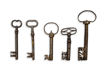old antique keys old craftsmanship