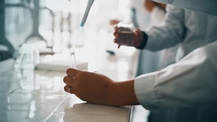 Testing new medicine in the laboratory