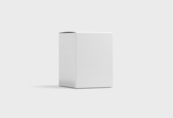 White blank Cardboard Package Box Mock up.Realistic Box Packaging.3D rendering.