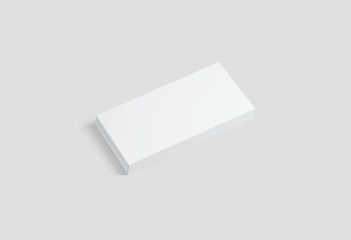 White blank Cardboard Package Box Mock up.Realistic Box Packaging.3D rendering.