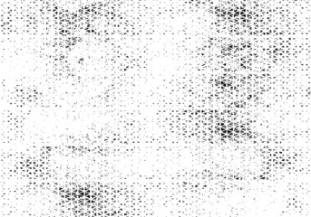 Grid spotted pattern. Abstract grunge halftone lined texture. Distressed uneven grunge background. Abstract vector illustration. Overlay to create interesting effect and depth. Isolated on white. 