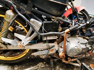 detail of a car engine