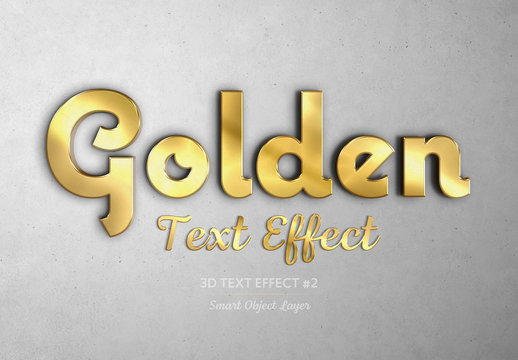 Gold Embossed 3D Text Effect