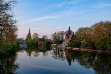 lake in the park Brugge 