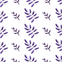 Watercolor pattern of leaves