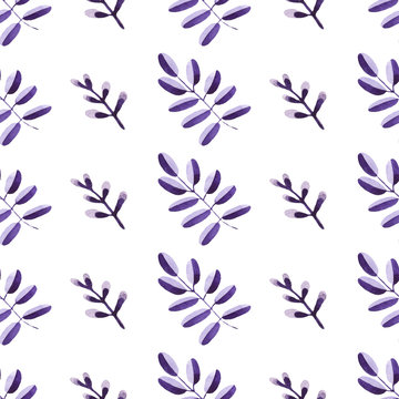 Watercolor pattern of leaves