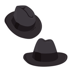 Vector flat cartoon of headwear, hat ,vector illustration isolated on white background