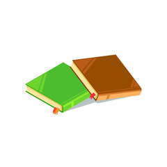 Isometric books, vector object illustration isolated on white background