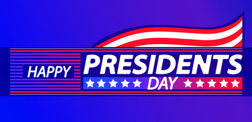 Happy Presidents Day greating card, poster, vector illustration