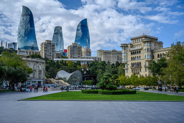 Fototapeta na wymiar Baku, Architecture 