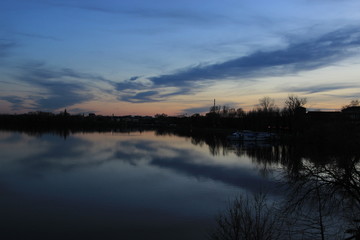 Obraz premium Tramonto sul Mincio, Mantova